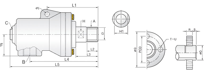 蒸汽及热媒介用单式，法兰型1